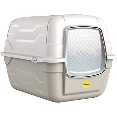 Cat Centre Cat Grey Hooded Litter Tray Box Large Enclosed Loo Indoor Puppy Kitty Toilet Cover