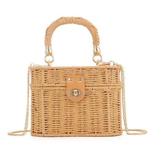 Bolso tejido a mano de paja KUANG para mujer