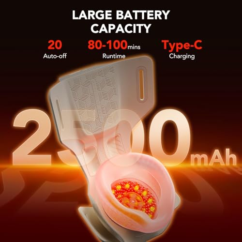 SKG Knee Massager with Heat and Vibration for Joint Comfort, Cordless Heated Knee Brace with 5 Massage Modes and 3 Heating Levels, Gifts for Women Men, Parents, Friends, WS500 by Pochita - Image 4