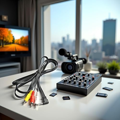 WsjiaboFux Black AV A/V Audio Video TV-Out Cable/Cord/Lead for Panasonic Camcorder K2KC4CB00020?Accessories?Camera and Photo Cables and Cords