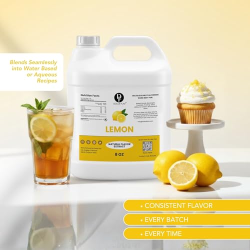 Image of Dolce Flav Natural Lemon Flavoring Concentrate | Water Soluble | 8 Fl Oz