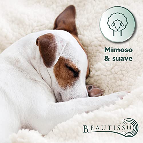 Miniatura 5 de Beautissu Manta Sherpa Alina 150x200 Cm Xxl Manta Mimosa Y Acogedora Gris Claro Blanco Manta Sherpa Gruesa, Manta De Sofa, Manta Polar, Manta Para Invierno Con Aspecto De Piel De Cordero