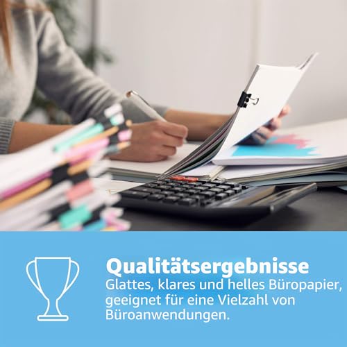 HP Kopierpapier Office CHP110: 80 g DIN-A4, 2500 Blatt (5x500) matt, weiß Allround Kopierpapier für Büro