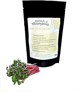 Mandala Microgreen mixes Microgreen seeds - 200g Ruby Stem Radish Seeds by Mandala Microgreens,Organic Sprouting Seeds - Garden Friendly Non GMO