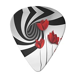 Red Flower Lot de 6 médiators pour guitare acoustique, guitare électrique, basse, ukulélé – fins, moyens et épais - Les Beatles, Paul McCartney, John Lennon, RIngo Starr, George Harrison Red Flower Lot de 6 médiators pour guitare acoustique, guitare électrique, basse, ukulélé - fins, moyens et épais – Image 3