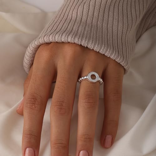 LeCalla 925 Sterling Silver Bead Band Ring for Women | Eternity Beaded Style Wedding Band | Classic Simple Plain Stackable Finger Rings3