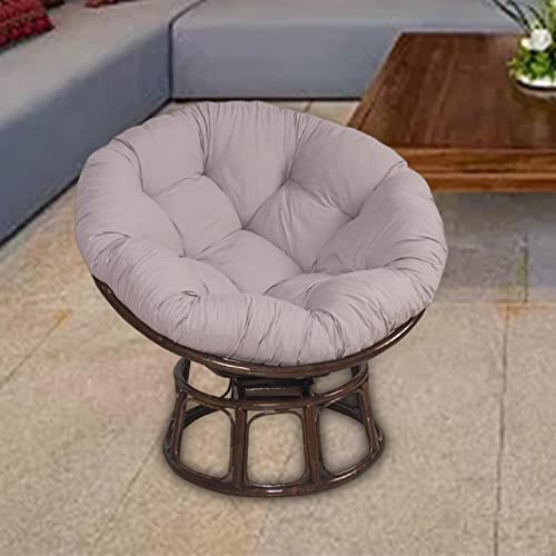 Baoblaze Gartenstuhl Kissen, 60 * 60 cm Rundes Sitzkissen, Gemütliches Stuhlauflage, Abnehmbar Sitzkissen Outdoor/Indoor, Stuhlauflagen für Schlafzimmer, Familienzimmer, Kissen für Hängesessel, Grau