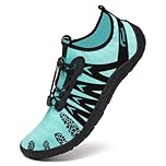 Steppli Water Shoes Beach Swim Pool Sea Surf Aqua Quick-Dry Breathable Weitsuit Non Slip Shoes for Men Women Turquoise EU39=UK6.5