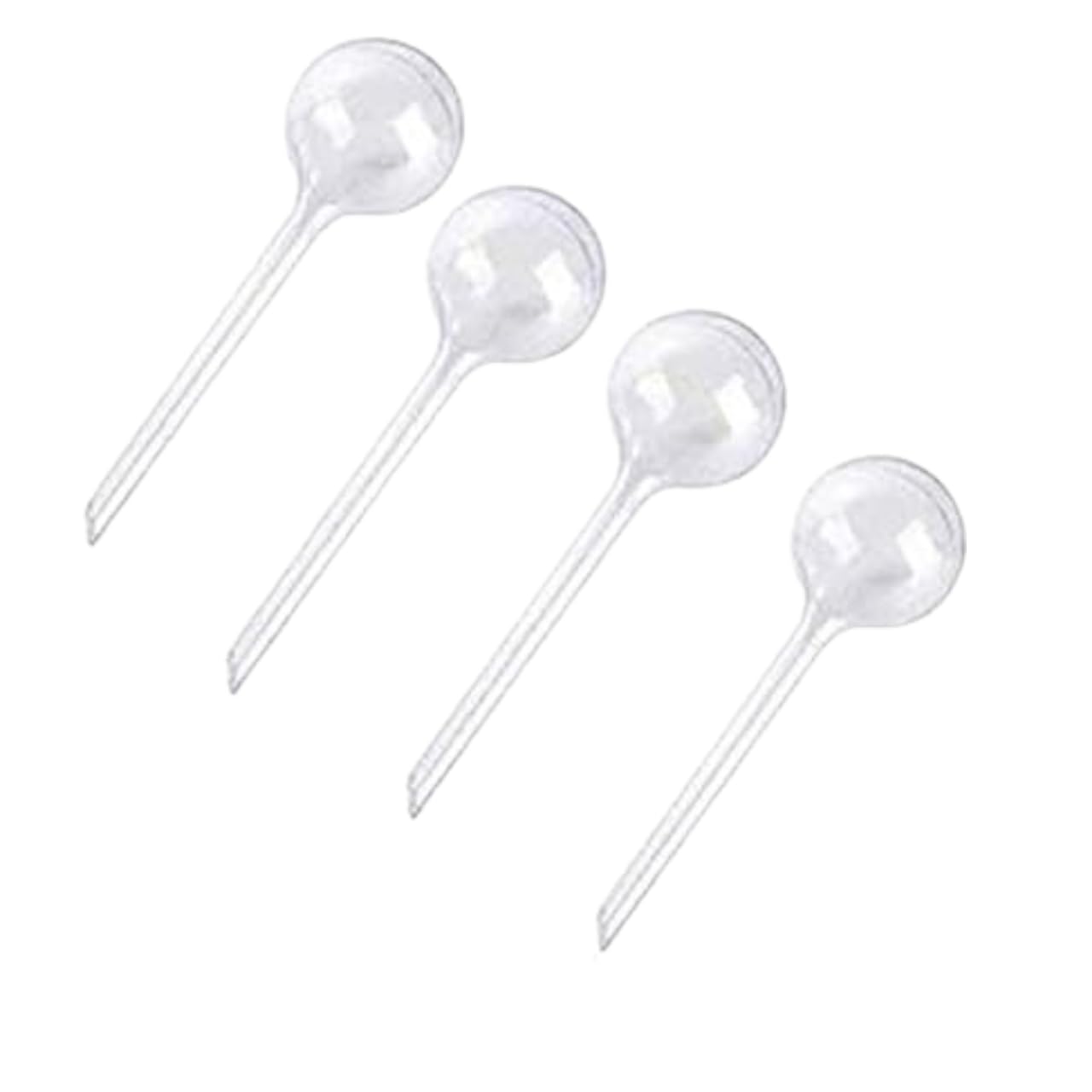 vvchwei 4 Pcs Clear Plant Watering Globes,Plastic Self-Watering Bulbs,Flower Automatic Watering Device,Garden Waterer for Plant Indoor Outdoor Stakes, Vacation Plant Care, Water Conservation Device