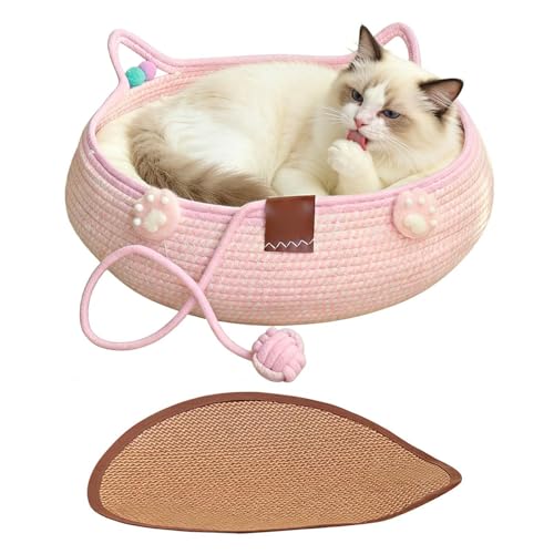 Qkbuza Cama pequeña para gatos, con cojín lavable y base antideslizante, nido para dormir, para gatos y cachorros para dormir, para casa, salón, balcón