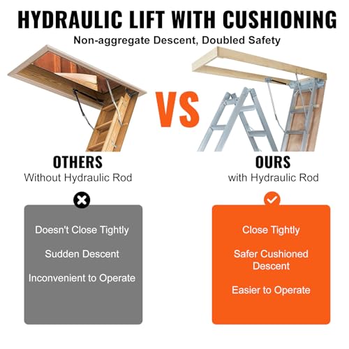 Vevor ZDKKSGLT-LHJ350B12FT Attic Ladder Foldable thumb #2