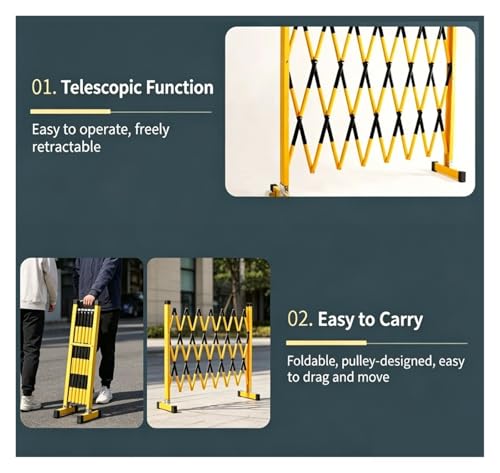 Barrière de circulation rétractable mobile et extensible pour sécuriser une école