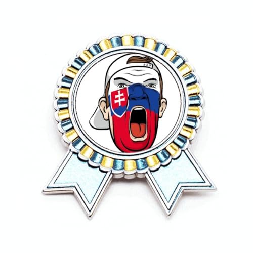 Broche Slovaquie pour peinture faciale lors des matchs et fêtes nationales