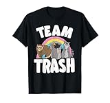 squadra trash rainbow opossum possum raccoon maglietta