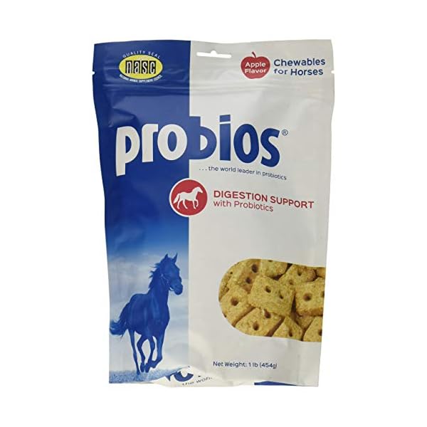 (3 Pack) Probios Probiotic Treats For Horses, Apple Flavor, 1 Pound Each