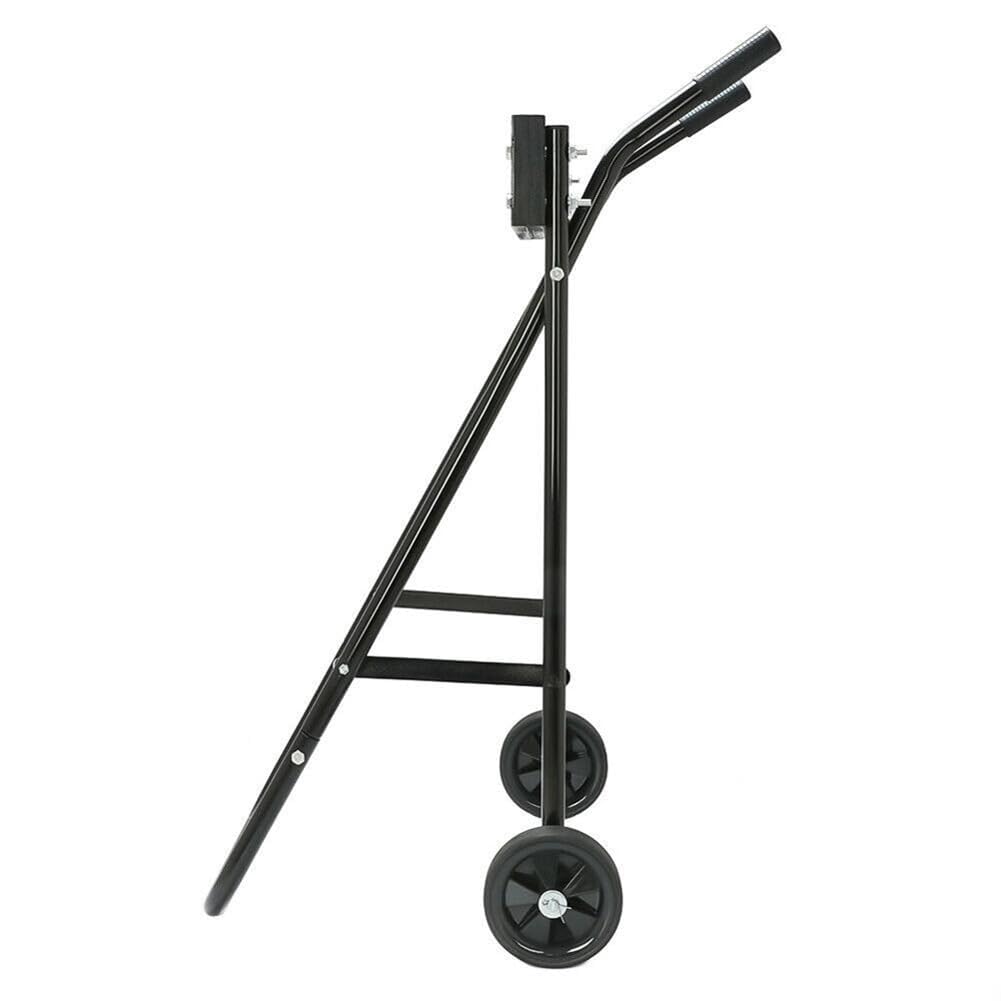 Garvee Chariot Pliable en Acier pour Moteur Hors-Bord Charge 85 KG | Modèle Robuste à Roulettes, Idéal pour Transport, Réparation et Entretien des Moteurs de Bateau, Accessoire Nautique, Noir