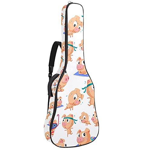 Housse guitare folk électrique imperméable avec fermeture éclair