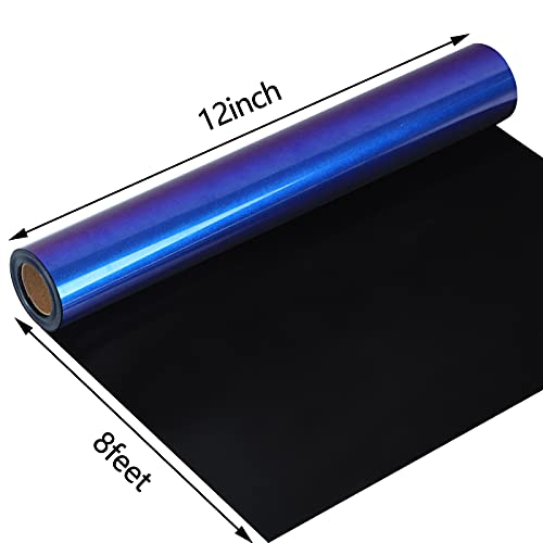 Image of guangyintong Chameleon Heat Transfer Vinyl HTV Rolls, 12 inch x 8ft Blue to Purple Iron on Vinyl for T-Shirts, Changing Color HTV Vinyl for All Cutter Machines Easy to Cut & Weed for HTV DIY Design