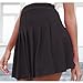 Girstunm Women's Pleated Skirt Mini Skater Basic Skirts High Waist School Girls Uniform Short Cheerleader Skirt Black M