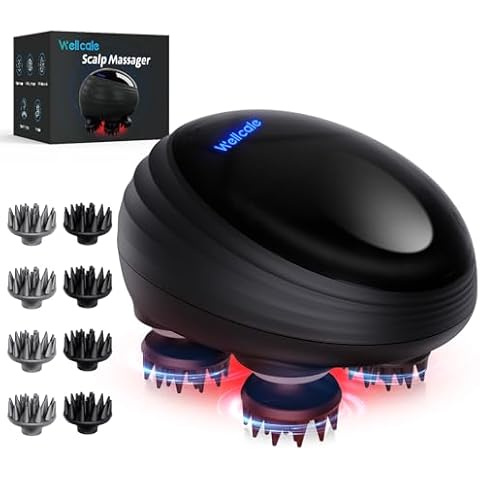Wellcale Portable Electric Scalp Massager with Vibration Cover