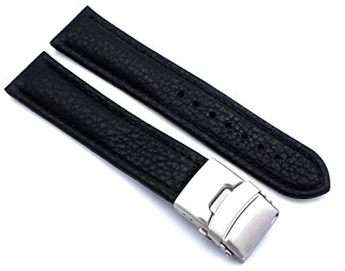 Bracelet de montre en cuir véritable Sulla avec une boucle déployante élégante