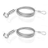 ZKSM Picture Hanging Rope Wire 2 Packs Stainless Steel Wire with Loop and Hook 1.5 mmx2 m Heavy Duty...