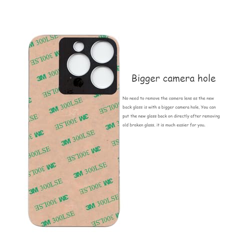 Image of 14 Pro Max Back Glass Replacement for iPhone 14 Pro Max Rear Back Glass Compatible with iPhone 14 Pro Max with Pre-Installed Adhesive + Reparing Toolkit(Space Black)