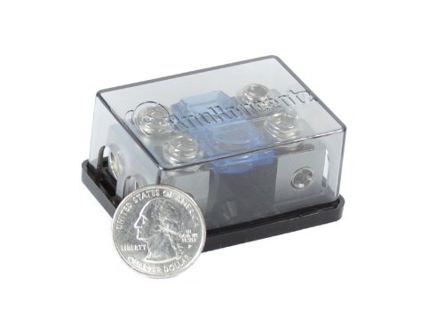 (60 Amp) - KnuKonceptz Bassik 4 and 8 Gauge 2 Way Fuse Distribution Block w/ 60A Fuses