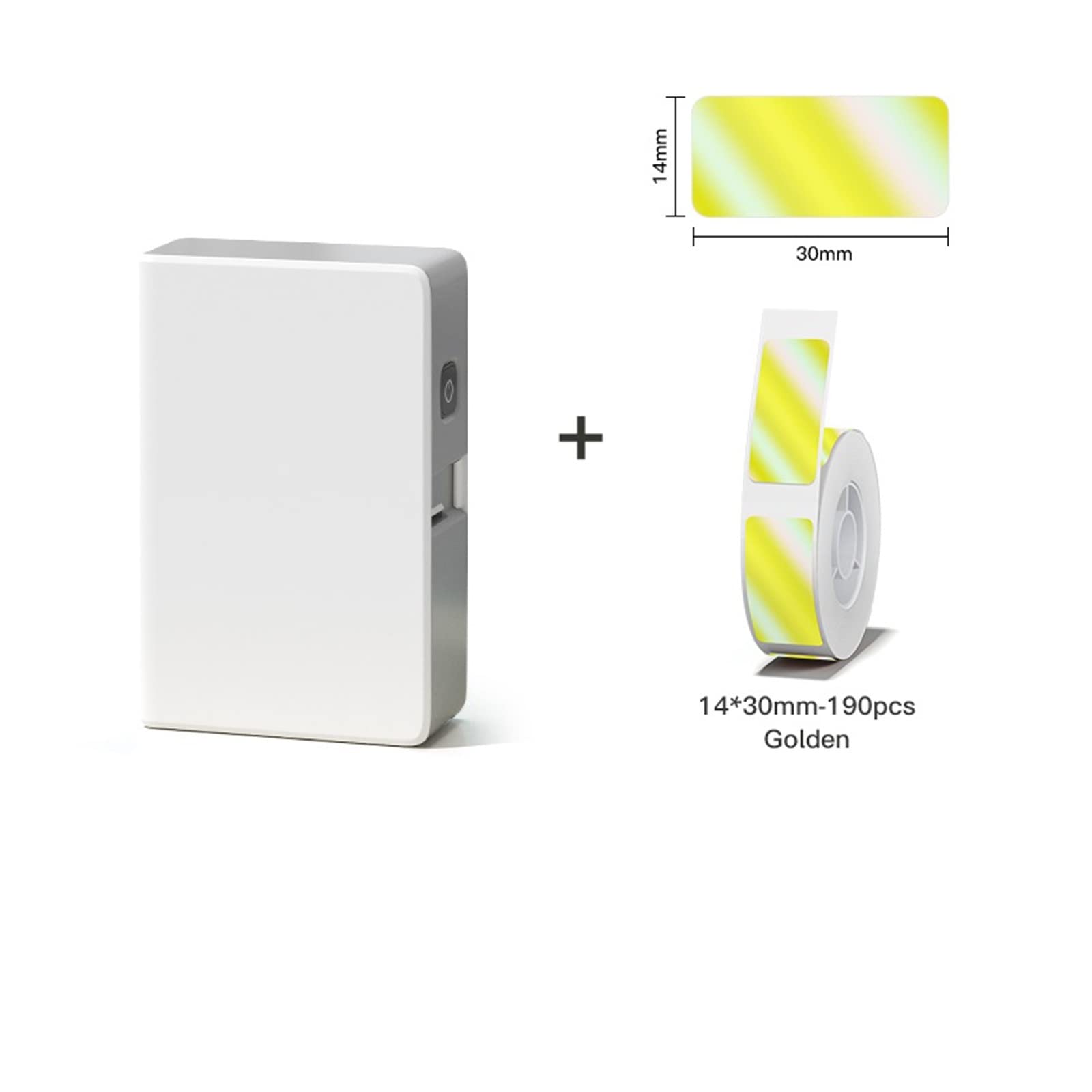 Thermal Transfer Label Printer Ribbon Label Sticker Mini Protable Labeller Maker for Storage(Add 1Gold Label)