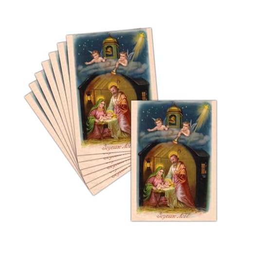 Carte Noel Religieuse (Noël et Nativité) - 8 Cartes Pliées ➽ 3 Formats Dispos - Carte Carte Ancienne La Nativité