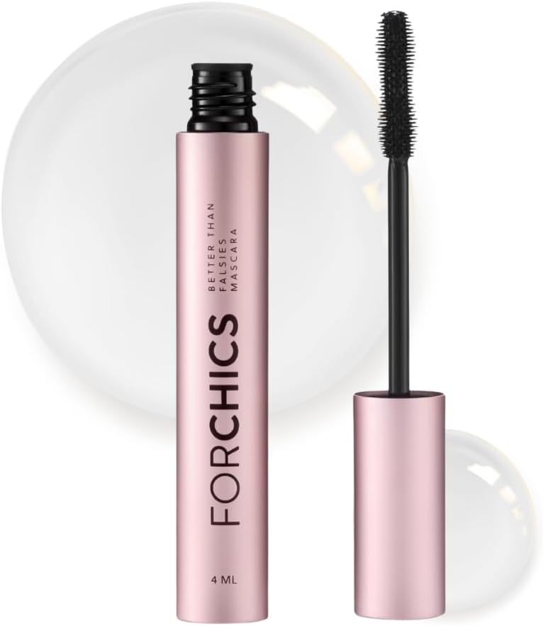 ForChics- Nourishing Eyelash Growth Mascara - Volumizing & Lengthening, Moisturizing Black Formula for Sensitive Eyes, Enhances Thickness & Health