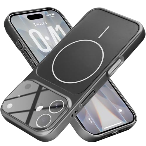 LAPOPNUT for iPhone 16 Case [Compatible with Magsafe], Original Metal Texture Military-Grade Shockproof Protective Magnetic Phone Case for iPhone 16 6.1 Inch,Black by LAPOPNUT - Used condition - Image 8