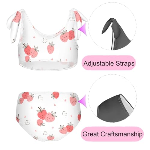 Image of CaTaKu Girls Swimsuit Two Piece Toddler Swimwear Kids Bathing Suits for Girls Bikini Set 3-12T