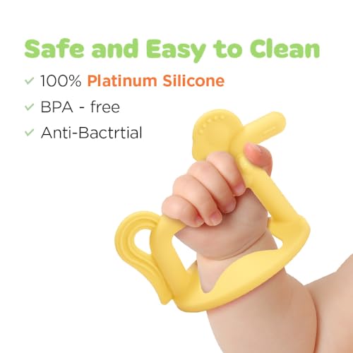 Image of Moyuum Silicone Pony Teether Toy | Made in Korea, Provides Teething Relief, Wearable Wrist Teether is Easy to Hold, Drop Resistant Bracelet, Babies 3+ Months
