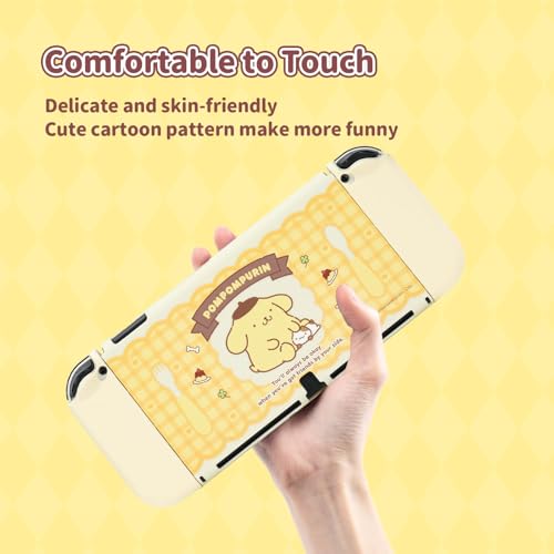 Image of Kuitmor Protective Shell for Switch OLED,Slim Cute Pattern Dockable Cover Case Compatible with Switch OLED,Anti-Scratch and Shock-Absorption Design Cover Skins for Joystick(Pompompurin)