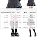Girls Preppy Style Lace Trim Pleated Short Skirts High Waisted A Line Cute Bow School Uniforms Mini Skirt for 3-14 Years