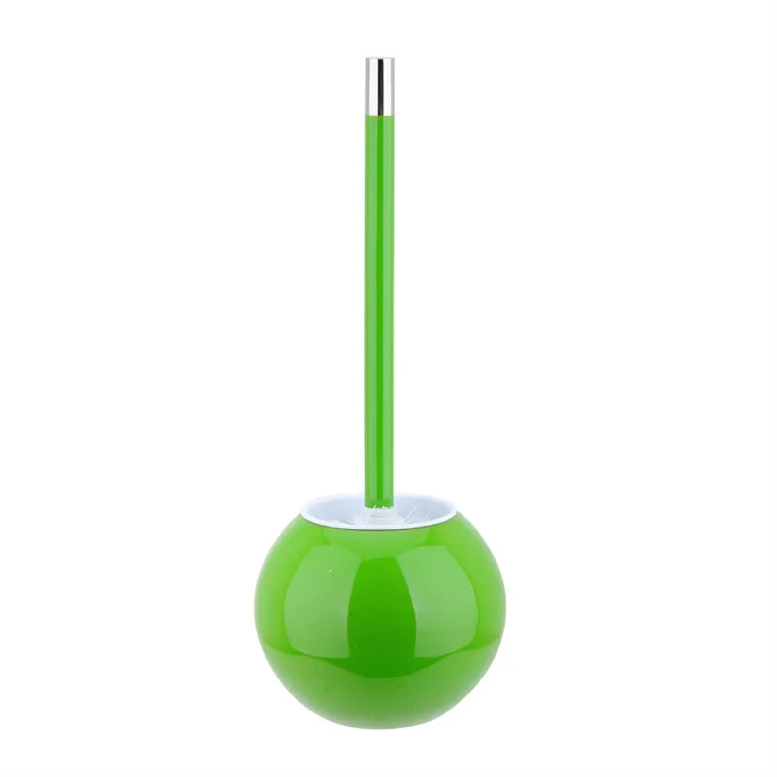 Tyuhduyur One Color Stainless Steel Toilet Brush Set Creative Round Colorful Toilet Bowl Brush With Holder Toilet Brush Bathroom(Blue) ( Green)
