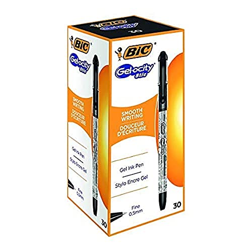 Stylo gel noir Bic Gelocity boîte de 30 pour organiser votre bureau