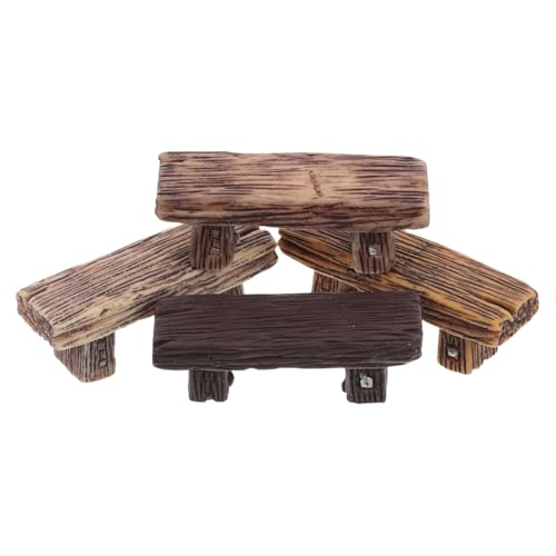 GARVALON 4 Stück Miniaturhocker Aus Kunstharz Vintage Garten...