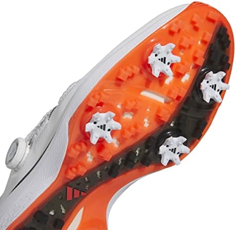 adidas Men's ZG23 Boa Golf Shoes, Ftwr White/Core Black/Semi Solar Red, 9 Wide | Image 6