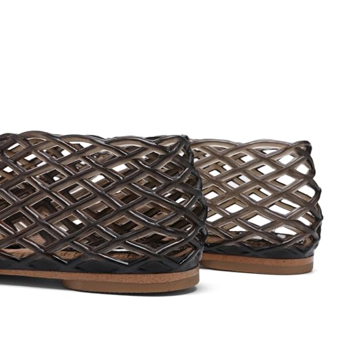 Jelly Mesh Ballet Flats - Comfortable Clear Jelly Shoes, Adult Women's Closed Toe Flats Sandals
