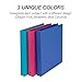 Samsill Fashion Color 3 Ring Storage Binders, 1 Inch Round Ring, Assorted Colors, Bulk Binders - 6 Pack