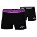 Produktbild Kappa 4X Logo Boxer Short Herren Boxershorts 4 Stück Schwarz/Lila, Grösse:L