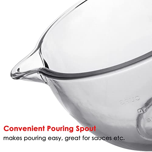 Firjoy Glass Mixing Bowl 5 Qt For Kitchenaid 4.5 And 5 Quart Tilt-Head Stand Mixers #TOP4