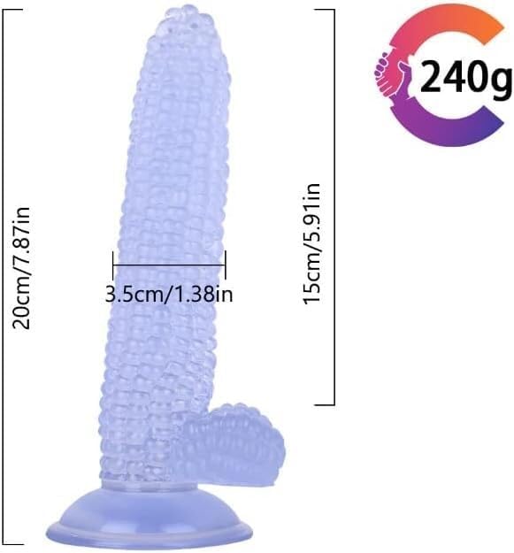 Realistic Dildos, Vaginal Anal Plugs, Adult Sex Toys 20CM (Color : Blue, Size : Black)