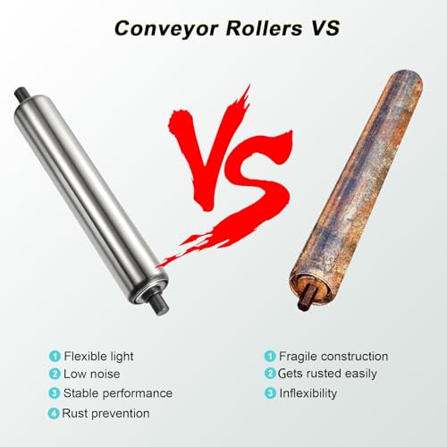 Rouleaux de convoyeur de 50 mm de diamètre pour aménagement d'atelier