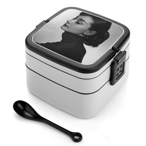 弁当箱 オードリー・ヘップバーン Audrey Hepburn ランチボックス 二段 お弁当箱 おべんとう箱 ランチケース 大人用 子供用 学生 仕事 通勤 1000ml
