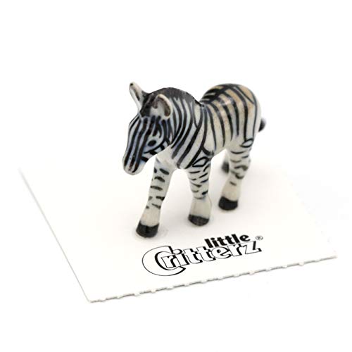 Little Critterz Zebra Zania - White And Black Home Decor Animal Miniature Porcelain Figurine #TOP4