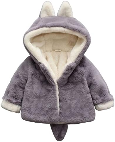 JINTING Baby Girls Warm Jackets Thick Coats Children's Hooded Outerwear