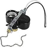 HQRP Ceiling Fan 2-Light Socket Switch Compatible with Zing Ear ZE-310D ZE-109M Socket Pull Chain Switch Ceiling Fan Lamp Light, Lamp Holder E95014, UL Listed